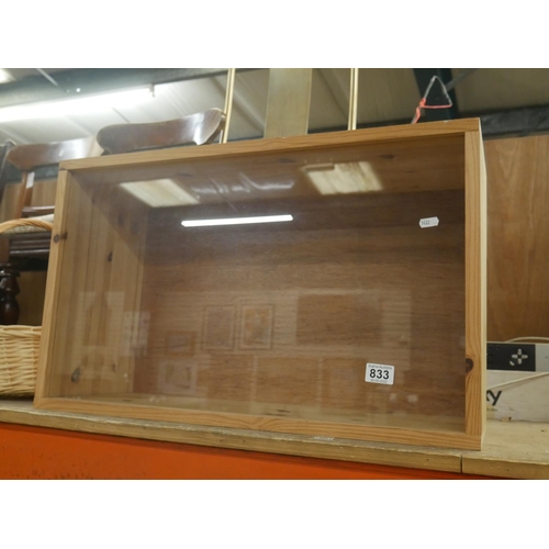 833 - PINE DISPLAY CASE