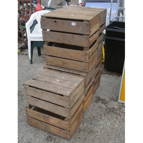 19 - LOT OF APPLE BOXES