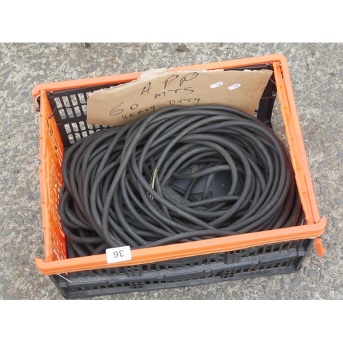 36 - LOT OF 3 PHASE CABLE