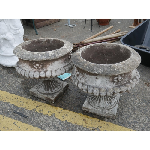 41 - PAIR OF CONCRETE PLANTERS