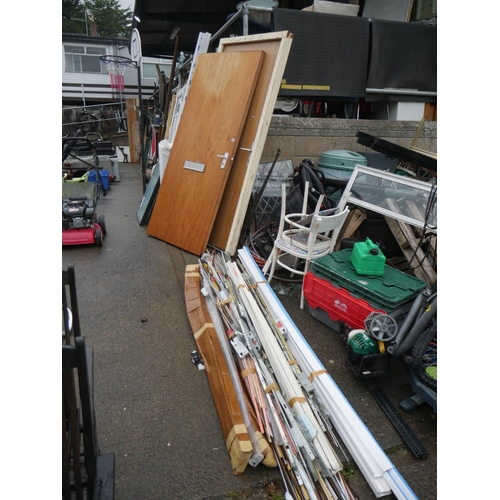 54 - 2 FIRE DOORS & LOT OF DOOR STRIPS