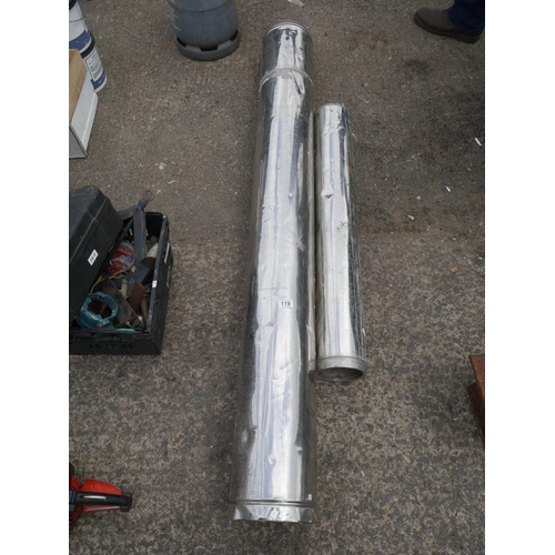 119 - 2 LENGTHS OF FLUE PIPING