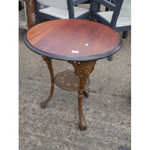 154 - CAST IRON BASED TABLE