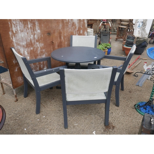 159 - GARDEN TABLE & 4 CHAIRS