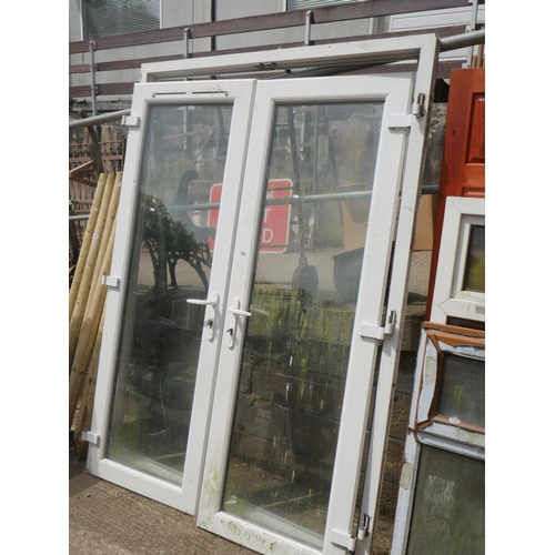 198 - PAIR OF PATIO DOORS & FRAME