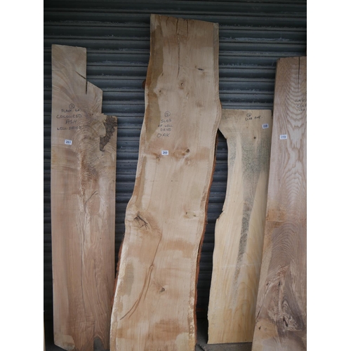 260 - SLAB OF DRIED OAK