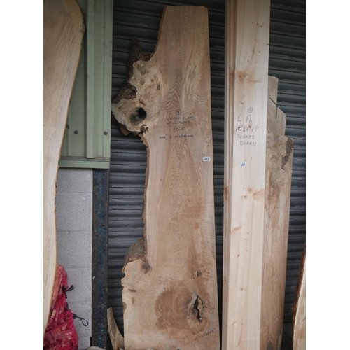 263 - LARGE SLAB OF ASH