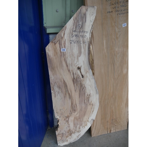 266 - SLAB OF SPALTED BEECH