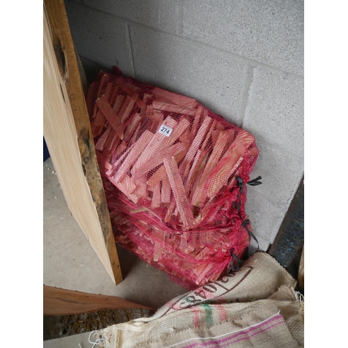 274 - 4 BAGS OF FIRELIGHTERS