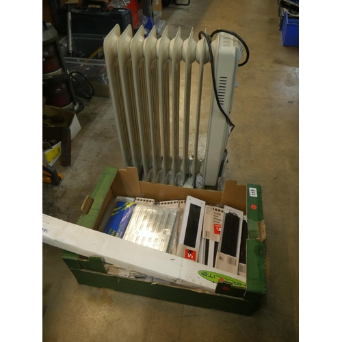 318 - BOX LOT PLUS OIL FILLED RADIATOR