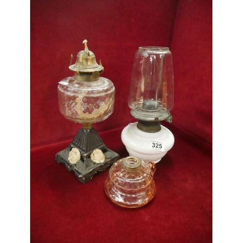 325 - 3 OIL LAMPS