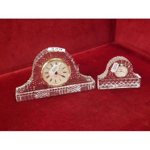 339 - 2 CRYSTAL CLOCKS