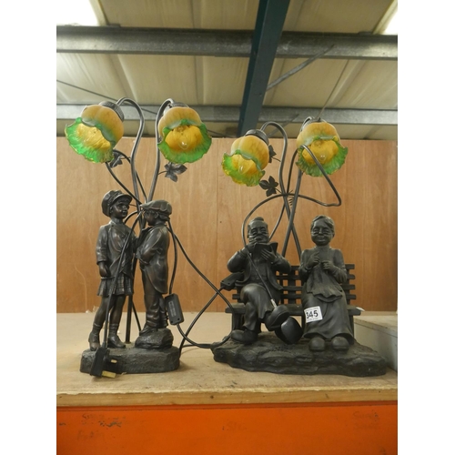 345 - 2 FIGURINE LAMPS