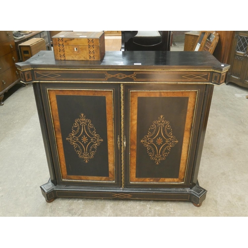 358 - EBONIZED & INLAID CABINET