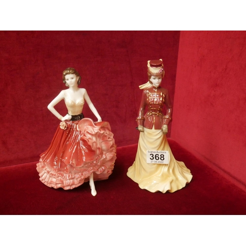 368 - 2 COALPORT FIGURINES