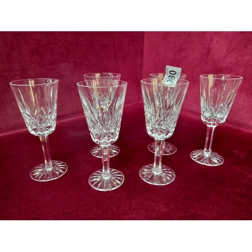 380 - 6 WATERFORD STEM GLASSES