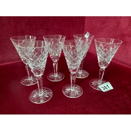 381 - 6 WATERFORD GLASSES