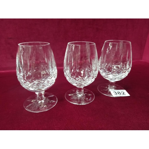 382 - 3 WATERFORD GLASSES