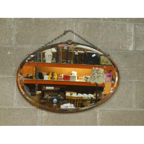 385 - COPPER ARTS & CRAFTS MIRROR