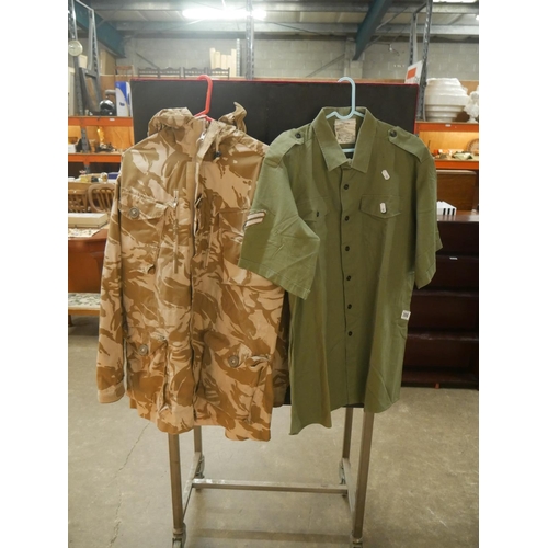 386 - MILITARY COMBAT JACKET & SHIRT