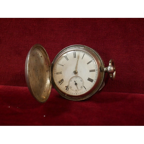 422 - SILVER HUNTER POCKET WATCH