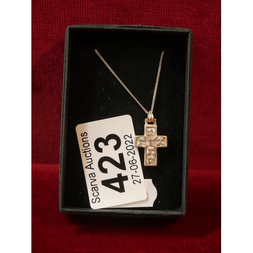 423 - 2 SILVER NECKLACES