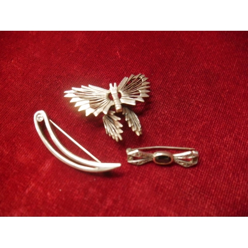 432 - 3 SILVER BROOCHES