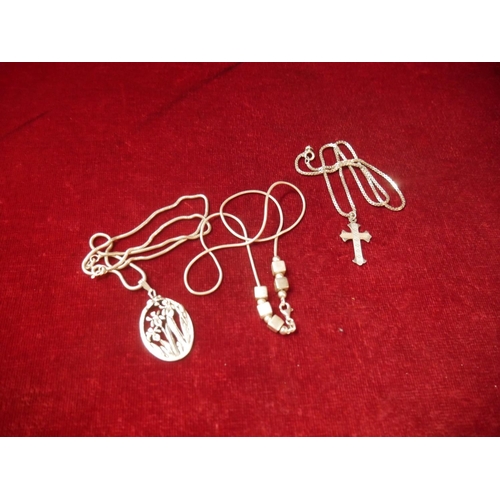 436 - SILVER NECKLACES