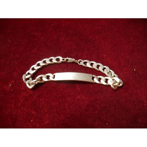 440 - SILVER IDENTITY BRACELET - BLANK