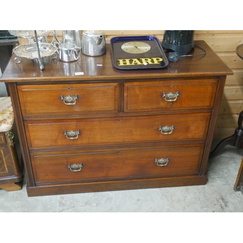 502 - VICTORIAN MAHOGANY 2 OVER 3 CHEST OF DRAWERS