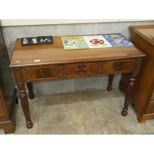 520 - WILLIAM IV FLAME MAHOGANY ONE DRAWER CONSOLE TABLE