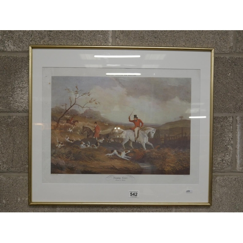 542 - OLD HUNTING PRINT