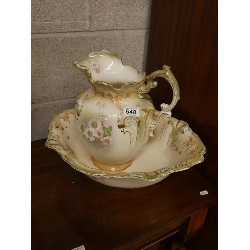 548 - LARGE JUG & BOWL