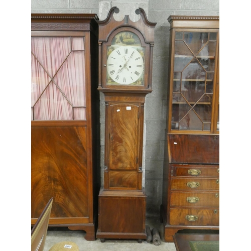 551 - GRANDFATHER CLOCK WITH WEIGHTS & PENDULUM