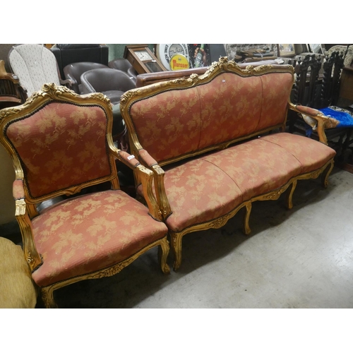 602 - GILT 2 PIECE SUITE