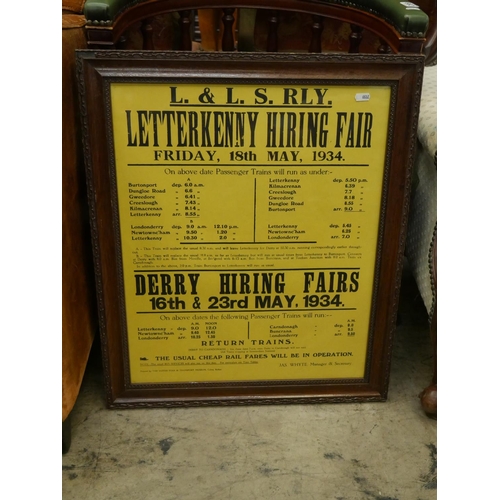 661 - FRAMED HIRING FAIR PRINT