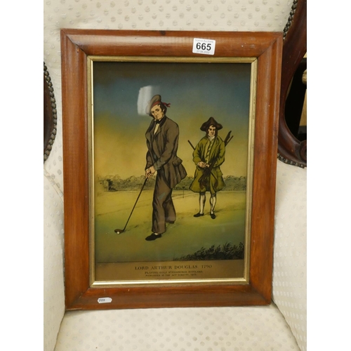 665 - OLD GOLFING PRINT