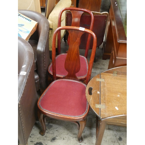 668 - 2 BALLOON BACK CHAIRS