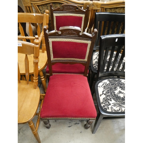 676 - PAIR OF EDWARDIAN CHAIRS