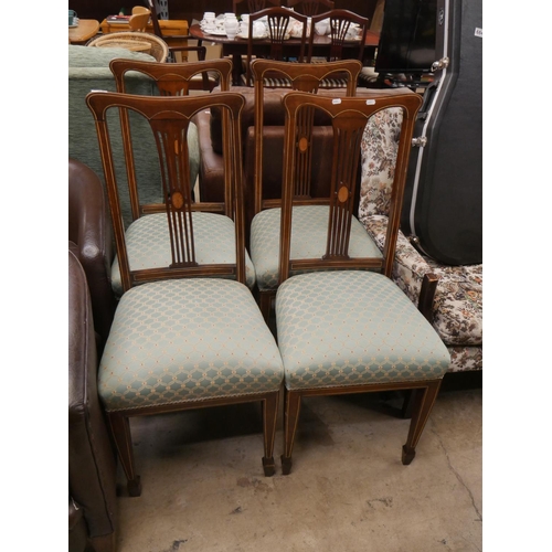 682 - 4 INLAID CHAIRS