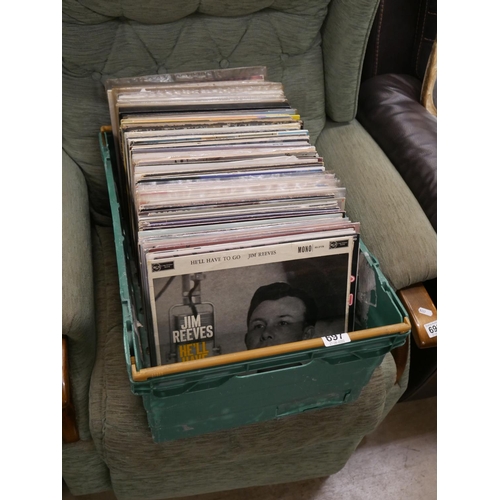 697 - CRATE OF RECORDS