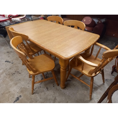 724 - TABLE & 5 CHAIRS