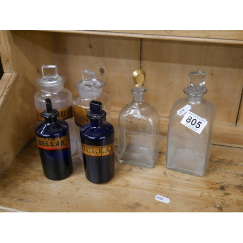 805 - CHEMISTS BOTTLES ETC