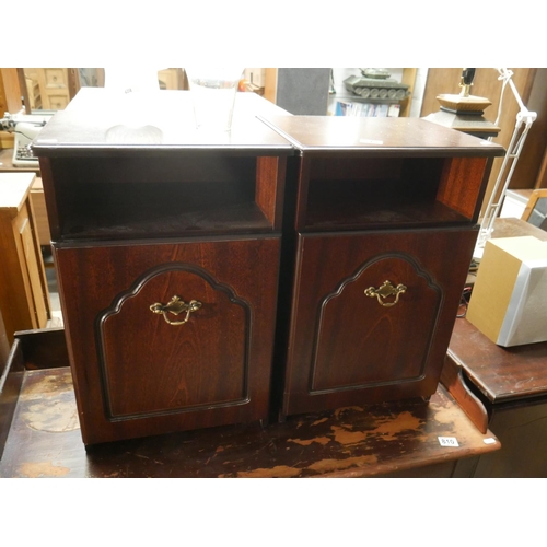 811 - PAIR OF MAHOGANY LOCKERS