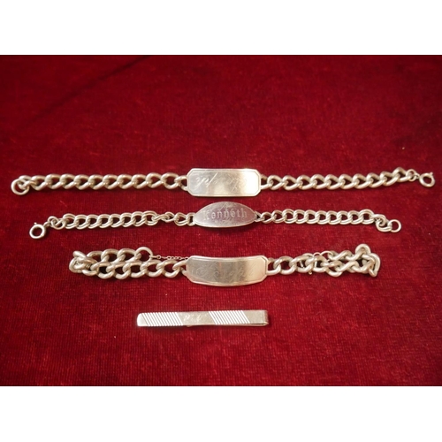 320 - SILVER IDENTITY BRACELETS