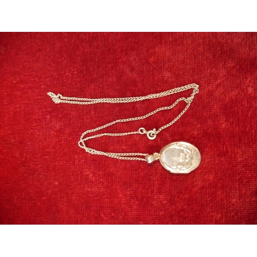 332 - SILVER NECKLACE & PENDANT