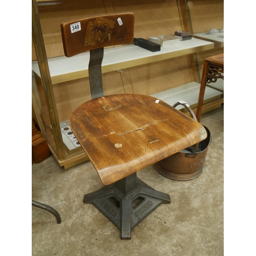 340 - SINGER SEWING SEAT