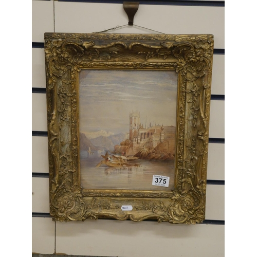 375 - 19TH C. WATERCOLOUR ITALIAN SCENE