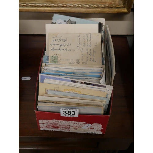 383 - BOX OF POSTCARDS