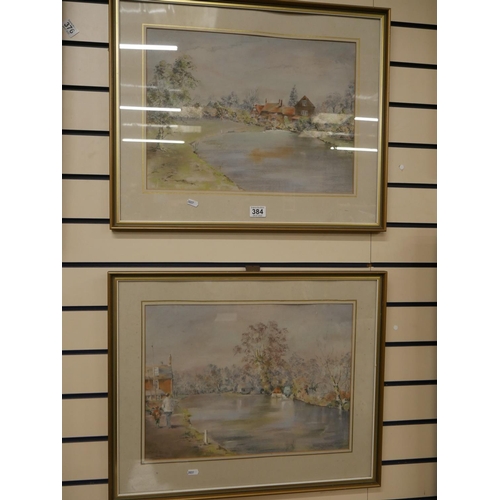 384 - PAIR OF FRAMED PASTELS